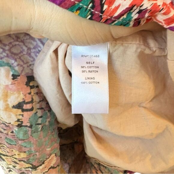 AVARA Boutique Mya Colorful Tribal Mix Print Maxi Dress Ruffle Puff Sleeve XXL - Picture 12 of 12